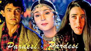 Pardesi Pardesi (Sad) Song | Aamir Khan, Karisma | Kumar Sanu, Alka Yagnik | Raja Hindustani | 90's