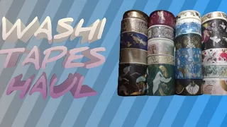 Washi tapes haul ASMR | Art and craft washi tapes | Cute washi tapes designs #washitape #unboxing