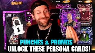 UNLOCK *THE FINAL BOSS ROCK & ROMAN REIGNS PERSONA CARDS* IN WWE2K24 MyFACTION! | PUNCHES & PROMOS