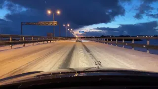 Mercedes w211 and winter autobahn RUS