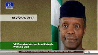 News Across Nigeria: Osinbajo Arrives Imo State On Working Visit