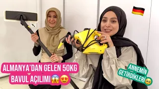 ANNEMİN ALMANYA’DAN GETİRDİKLERİ 😍, 50KG BAVUL AÇILIMI 😱, ALMAN ABUR CUBURLARI