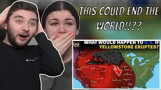 British Couple Reacts to What Happens if the Yellowstone Volcano Erupts?