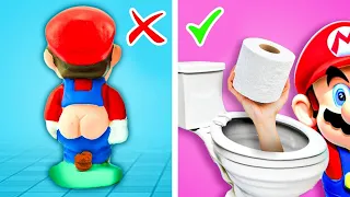 TRUQUES PARA BANHEIRO DO MARIO! Melhores Acessórios Para Banheiro por Kaboom Zoom!