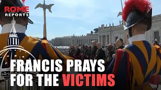 Pope Francis prays for victims in one of the countries he will travel to in September