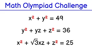 You Should Try This Amazing Math Olympiad Challenge | Algebra Problem | Geometry