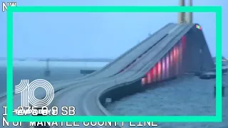 Sunshine Skyway Bridge over Tampa Bay because of winds