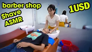 Vietnam Barber Shop Shave ASMR with Beautiful Girl 2020