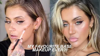 FLAWLESS SKIN & EASY GRAPHIC LINER MAKEUP TUTORIAL | JAMIE GENEVIEVE