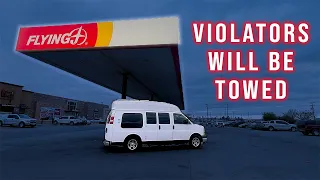 Living in a Van | I TRIED Overnight Parking at a Truck Stop (It didn't go well) 😩