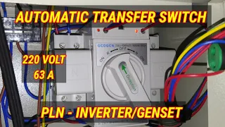 Cara pasang ATS otomatis PLN Inverter automatic transfer switch