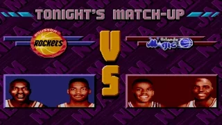 NBA Jam Tournament Edition GENESIS Playthrough - Houston Rockets vs Orlando Magic