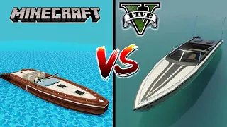 MINECRAFT Motor Boat VS GTA 5 Motor Boat - WHICH IS BEST?