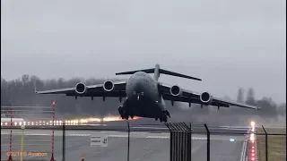 POWERFUL TAKEOFF C-17A Globemaster III, Leeuwarden AB (EHLW)