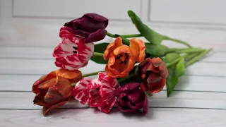 Tulip - about materials. Polymer clay flowers (cold porcelain) - master class, workshop