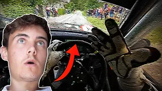 THIS IS NUTS! Reacting to INSANE Rally Belgium Helmet Cam