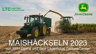 Maishäckseln 2023 - Fahrerschulung mit John Deere 8300i und 8400i