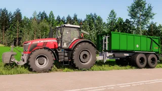 FS22 / Map Karhuvaara / #61 Finland, Suomi, Wheat harvest  NewHolland CX8.90, Massey Ferguson 8740S