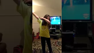 Alana dancing to Scooby-Doo Papa