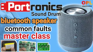 Portronics sound drum Bluetooth speaker common fault tutorial,Portronics sound drum charging problem