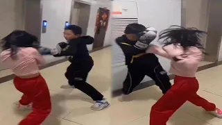 Nice With It: Young Girl Shows Off Her Boxing Skills In Training Session Against Her Brother!