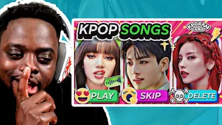 MUSALOVEL1FE Reacts to PLAY, SKIP, DELETE: KPOP SONGS ⚡️ SAVE 1 SONG | KORANGAME2024