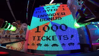 Space Invaders Frenzy Arcade Game 1000 Ticket Jackpot WIN #3 :) (At Old Orchard Beach From 8/11/17)