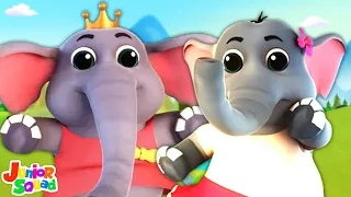 Five Little Elephants, Nursery Rhyme and Number Song for Kids