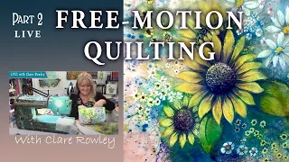 LIVE how to Free-Motion Quilt PART2 with your Home Sewing Machine