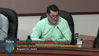 Pasco Public Facilities District Board Meeting, August 16, 2022