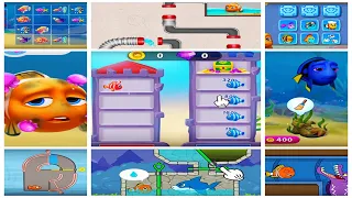 Fishdom All Ads Mini games Collections HD from Level 1 - 3000 gameplay | save help and feed fish