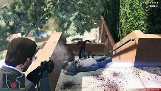 GTA 5 - Miguel Madrazo's Mansion Shootout + Six Star Escape