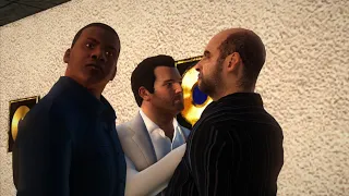 Michael and franklin expose and fight simeon yetarian in los santos