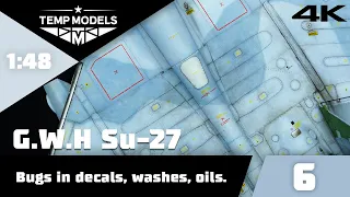 Great Wall Hobby Su-27 1:48 | Find bugs in decals | Nice washing and weathering with oils!