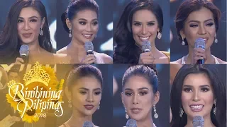 Binibining Pilipinas 2018: Top 1-7 Question & Answer Portion