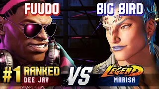 SF6 ▰ FUUDO (#1 Ranked Dee Jay) vs BIG BIRD (Marisa) ▰ High Level Gameplay