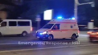 Ambulanță SAJ IS B1/B2 EMU 912 Volkswagen T6 Arrives At Hospital | Iași
