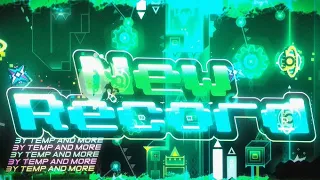 "New Record" by Temp and more 100% (extreme demon) | Geometry Dash