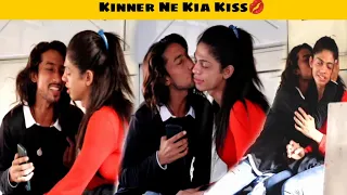 Rail  में दिया pall || Real Kissing Prank With Hot Kinner || Twist Prank || Ishaan Khan