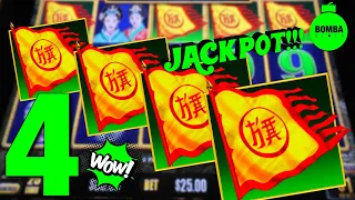 WOW!!! RARE 4 TRIGGER JACKPOT! 🤑 MILLION $ Machines ONLY! #LasVegas #Casino #SlotMachine #4K