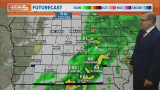 Showers work back in for Wednesday afternoon