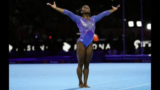 Simone Biles nailing landings for 3 min straight