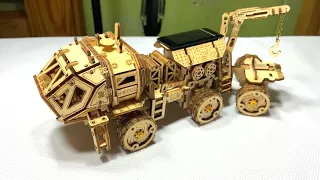 Let's Build Robotime Lunar Rover Navitas Rover Wooden model Solar Energy Car 3D Puzzle LS504