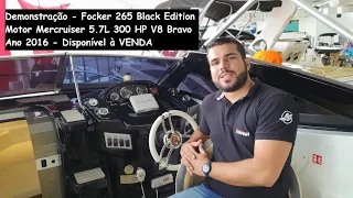 Focker 265 Black Edition Motor Mercruiser 5.7L de 300 HP Bravo - Lancha Disponível à venda - Náutica