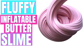 HOW TO MAKE BUTTER SLIME!  FLUFFY AND INFLATABLE!