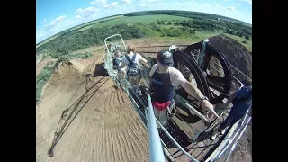 On the biggest dragline excavator in Lithuania