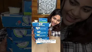 😱UNBOXING DOMINO'S PIZZA COMBO: 3 Pizzas & 4 Sides @ 60% OFF!😍 #dominospizza #foodshorts #ytshorts