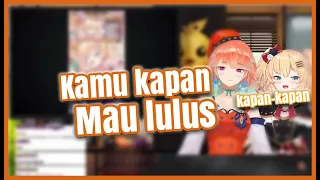 Reaksi Haachama ngeliat meme tentang kelulusan 【Hololive SUB INDO】