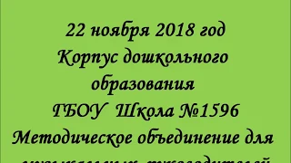 Методическое объединение для музыкальных руководителей 22 11 2018