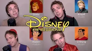 ONE GUY, 24 VOICES (With Music!) Frozen, Aladdin, Moana, Mulan - Disney Song Impressions